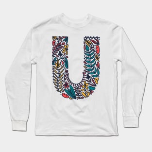 Tropical Letter U Long Sleeve T-Shirt